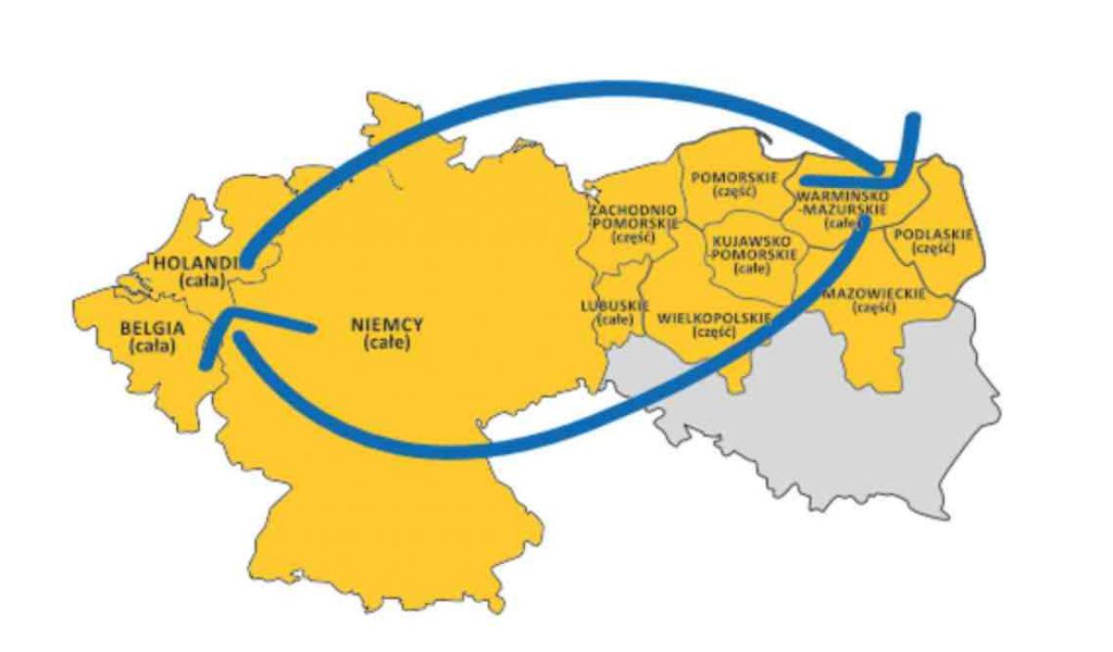 Pitbus bus do Niemiec - mapa Przejazdów.