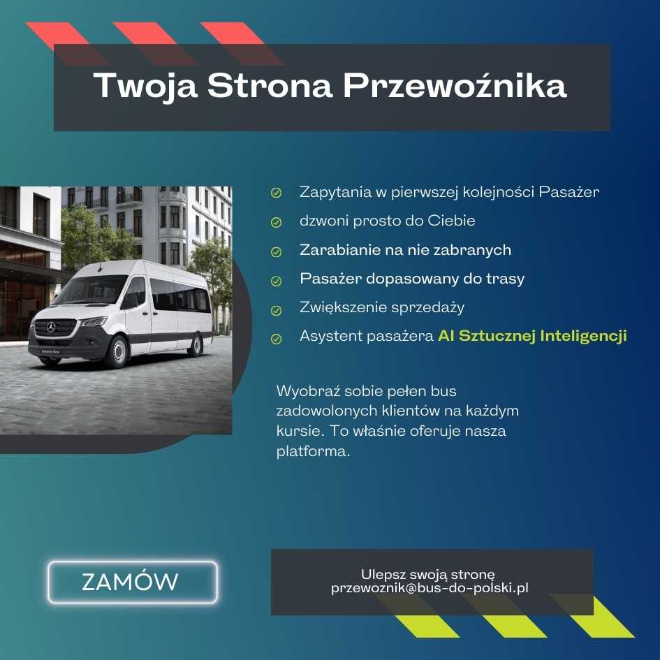 Strona dla Przewoźnika - współpraca win - win